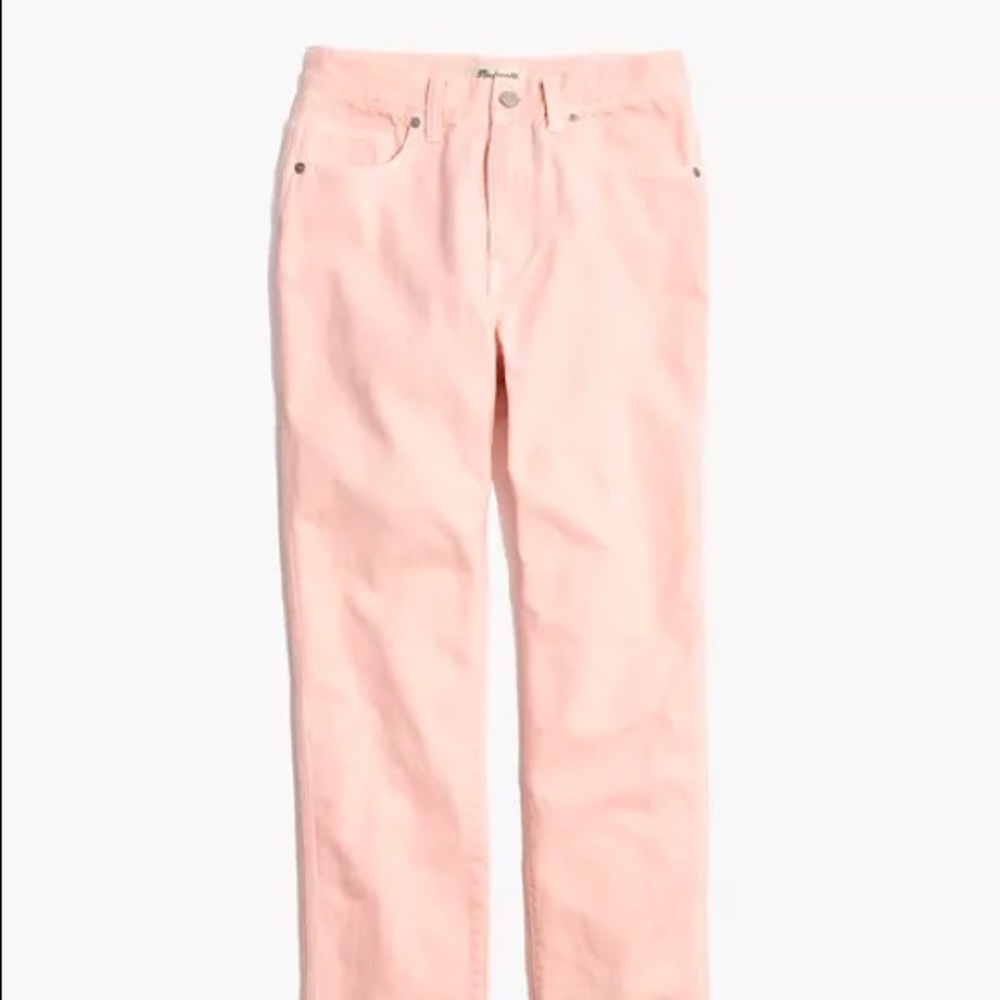 Madewell Garment-Dyed Jeans NWOT, Faded Coral, 29
